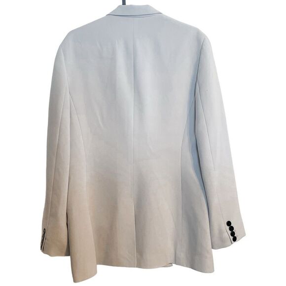 Theory Staple Blazer Jacket in Classic Crepe Light Blue 8 - Picture 5 of 9